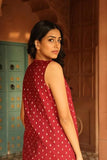 Gosriki Women'S Rayon Viscose Printed A-Line Kurta With Pant (Dhyana Maroon-Gs_Xl_Maroon_X-Large),Maroon,,B0F6NNFK1J