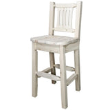 Montana Woodworks Homestead Collection Counter Height Barstool With Back, Ready To Finish