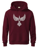 Adro Men'S Cotton Neck Hooded Sweatshirt (H24-Bird-Mr_Maroon,MaroonApparel,L