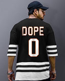 Eyebogler Oversized Loose Baggy Fit Drop Shooulder Half Sleeves Cotton Blend Printed T-Shirt For Men Black White,Black WhiteApparel,L