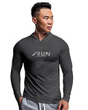 Eyebogler Mens Dry Fit Hooded Neck Full Sleeve Casual Tshirt,Night OwlApparel,M