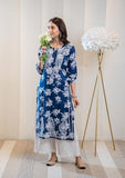 Anni Designer Women'S Rayon Blend Chikankari Embroidered Straight Kurta (Sceros-Cerosin_S_Blue_Small),Blue,S,Rayon Blend,Regular,Kurta