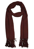 Kosweem 3D Plain Fashionable Winter Wear Thin Scarf/Stole/Shawl For Baby Girls Womens(Brown)