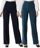 Kotty Women Regular Fit Multicolor Viscose Rayon Trousers,Pine Green::Peacock Apparel,30