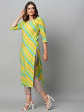 Anni Designer Women'S Cotton Blend Straight Printed Kurta With Pant Set (Sumali Green-Nw_M_Green_Medium),Green,M,Cotton Blend,Regular,Kurta