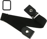 Kshavi No Buckle Belt Elastic Belt For Women Men, Invisible Buckle Free Belt Jeans Pants Dress Waist Belt (2)
