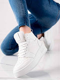 Shoetopia Women'S Slip-On Sneakers White,White,7,B0BT1Y8PMV