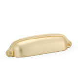HARPOON 10 Pack Bin Cup Handle Pulls,Vintage Drawer Pulls,Cabinet Hardware,Shell Handle,3.78 Inch Brushed Gold