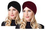 Paropkar 6 Pcs MenS & WomenS Pleated Head Wrap Knit Bonnet Turban/Pleated Stretchable Polyester WomenS Turban Head Cover/Sun C