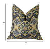 Plutus Brands Plutus Rhythm Waves Handmade Throw Pillow, 20 X 20, Blue/Navy/Taupe