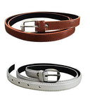 Veteran WomenS,LadiesS,GirlS Belt For Jeans, Combo Of Formal Casual Belts For Women/Girls Free Size (2636)(BrownWhite045)