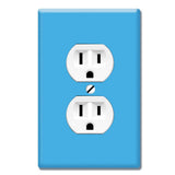WIRESTER Duplex Outlet Cover Switch Plate/Wall Plate - Solid Baby Blue