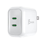 j5create AC JUP2540 40W GaN USBC 2 Port mini Charger Retail