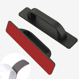Ntresbonne 20 Pack 4 1/4 Inch 108 mm Self-Adhesive Flat Black Cabinet Pulls with Base Plate Cupboard Aluminum Handles Drawer Pul