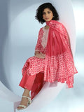 Libas Women'S Pure Cotton Kurta Set (48892_Coral Coral Xl