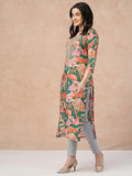 Anni Designer Women'S Rayon Blend Straight Printed Kurta (Tina Green_Xxl_Green_Xx-Large),Green,2XL,Rayon Blend,Regular,