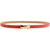 Romp Fashion WomenS Red Faux Leather Belt For Casual And Formal Ladies Dress