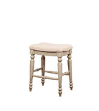 Marino White Wash Backless Counter Stool