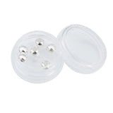 BEADIA 925 Sterling Silver Round Beads 6mm 6pcs for Jewelry Making Findings