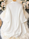 Leriya Fashion Rayon Women Above The Knee Western Dress (Lf-Wd1099&Wd1143_White&Orange,White&OrangeApparel,L