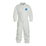 DuPont Tyvek 400 TY125S Disposable Protective Coverall with Elastic Cuffs, White, XLarge (Pack of 25)