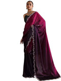 Libas Womens Embellished Satin Saree With Blouse Piece
