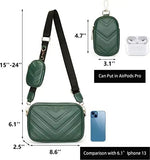 Adisa Women'S Girls Cross Body Sling Bag With Pouch (Dark Green),Dark Green,,B0CSYZX535