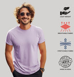 ADRO T Shirts Pack of 2 Mens Tshirts Cotton T Shirts for Men Tshirt T-Shirts Combo T Shirts Tshirts for Men Plain Solid Tshirts Purple Pista Tshirt for Men RCM2-PLN-PU-PT-XL,Purple,Pista