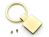 CRAFTMEMORE 2pcs 3/4 Inch Key Fob Gold Colored Key Ring Hardware with Split Rings Holder Keychain Findings KR31