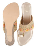 Shoetopia Girls Hm-118 Golden Wedge Sandal - 8 Uk (Girls-Hm-118-Gold),Golden,8,B0CQK377KJ