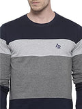 Adro Men'S Stylish Cotton Full Sleeve T-Shirt (Fr3-M-4St-Nb_Navy_2Xl)