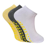 Usoxo Women Cotton Anti Skid Anti Slip Grip Socks | Soft Breathable Ankle Length Non Slip Socks For Home Yoga Gym | Free Size |