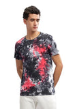 ADRO Mens Tie & Dye Regular Fit Cotton T-Shirt (TYE-01-BLK-M) Black