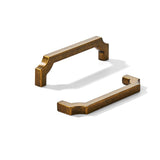 khtumeware 10-Pack 3-1/2 Inch Square Antique Brass Cabinet Pulls, Solid Zinc Alloy Heavy-Duty Handles for Kitchen/Bathroom Cabin