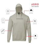 Adro Mens Premium Cotton Fleece 340 Gsm Printed Hoodies (H23-M-Tru-Be_Beige_L)