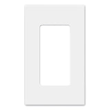 AIDA 1-Gang Screwless Light Switch Cover Plate, Standard Decorative Outlet Covers - Matte White, 1-Pack Unbreakable Polycarbonat
