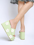 Shoetopia Women'S Mesh Sandal-Eu39 /Uk6 /Green,Green,6,B0CD4B51CH