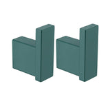 RANDOM Dark Green Towel Hooks for Bathrooms Square Shower Hooks Stainless Steel Wall Mount Coat Hooks.96009-8DKG