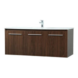 Elegant Decor Penn 48 Aluminum Alloy MDF Single Bathroom Vanity in Walnut