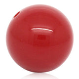 60 Round Red Acrylic Beads 20mm Diameter with 2.8mm Hole