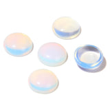 20pcs 16mm Natural Stone No Hole Opal Semicircle Smooth Cabochons Beads Healing Chakra Crystal Stone Bead for Jewelry Making Rin