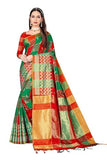 GRECIILOOKS Womens Cotton Silk Casual Saree For Women (Green)