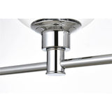 Living District Jaelynn 4-Light Iron & Glass Bath Sconce In Chrome/Clear