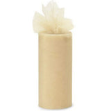 Tulle Fabric 6 Inches Wide X 25 Yards (Beige)