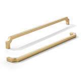 khtumeware 1-Pack 12 Inch Square Brushed Gold Appliance Cabinet Pulls, Solid Satin Gold Zinc Alloy Heavy-Duty Handles for Kitche