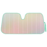 BDK Iridescent Matte White Front Windshield SunshadeAccordion Folding Auto Shade for car Truck SUVBlocks UV Rays Sun Visor Pro