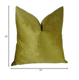 Plutus Brands Plutus Fork Valley Handmade Throw Pillow, 20 X 20, Lime/Gray