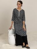 Libas Women'S Cotton Regular Kurta (37254_Black