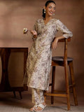 Libas Women'S Silk Blend Co-Ords (49018_Beige