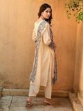 Anni Designer Women'S Cotton Blend Straight Embroidery Kurta With Pant & Dupatta (Trp Off-White_5Xl_White_Xxxxx-Large),White,5XL,Cotton Blend,Regular,